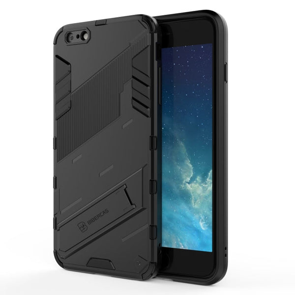 Punk Armor 2 in 1 PC + TPU Shockproof Case with Invisible Holder, For iPhone XS Max, For iPhone 6 & 6s, For iPhone 6 Plus & 6s  Plus