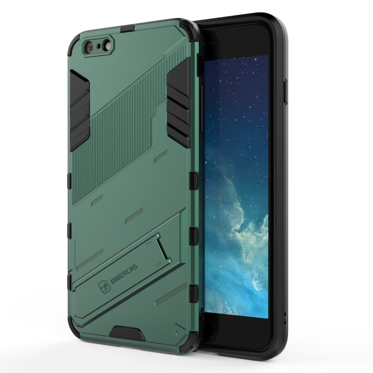 Punk Armor 2 in 1 PC + TPU Shockproof Case with Invisible Holder, For iPhone XS Max, For iPhone 6 & 6s, For iPhone 6 Plus & 6s  Plus