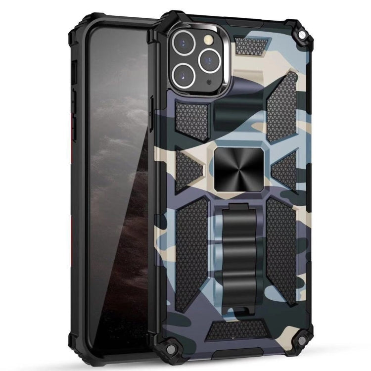 Camouflage Armor Shockproof TPU + PC Magnetic Protective Case with Holder