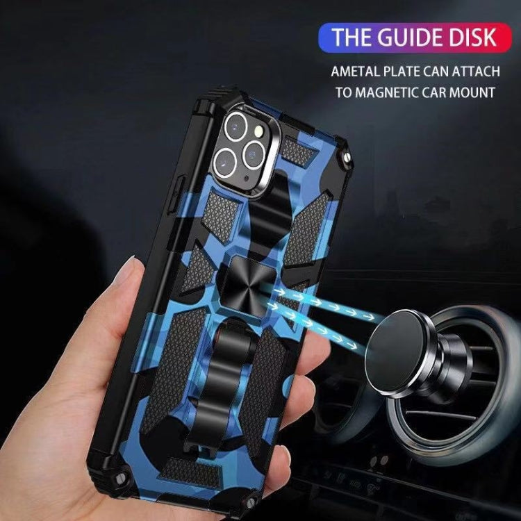 Camouflage Armor Shockproof TPU + PC Magnetic Protective Case with Holder