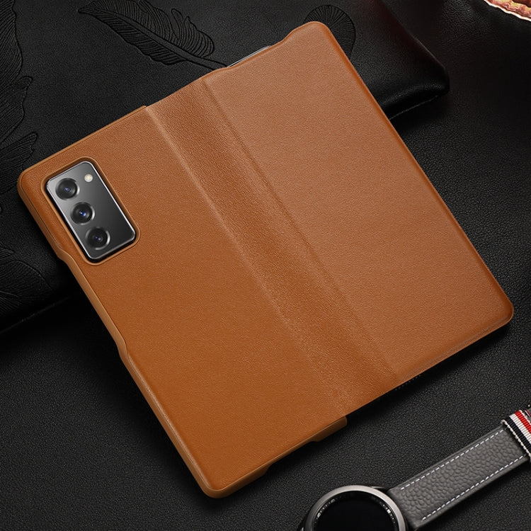 For Samsung Galaxy Z Fold2 5G Exclusive Series Cowhide Texture Horizontal Flip Leather Case
