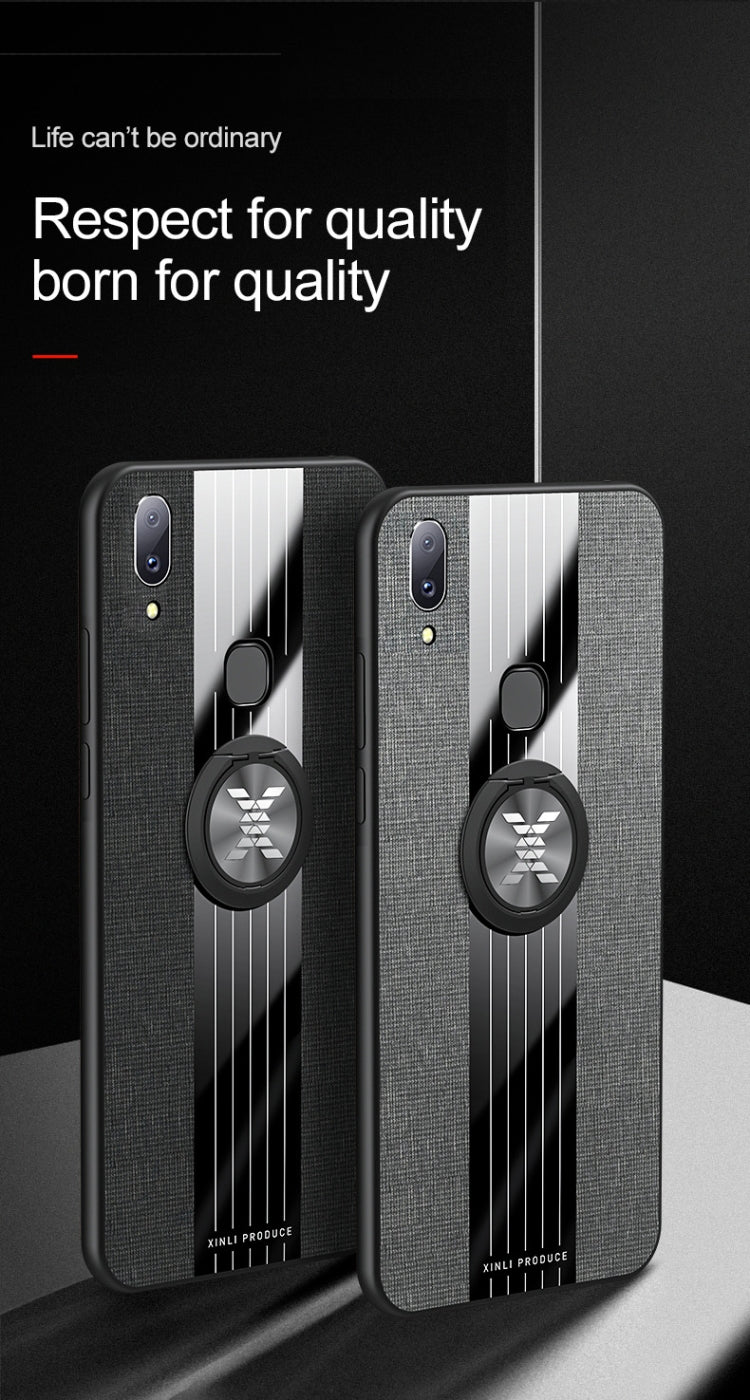XINLI Stitching Cloth Textue Shockproof TPU Protective Case with Ring Holder, For Vivo V11i / Z3i, For Vivo X9, For Vivo X9 Plus, For Vivo X9s Plus