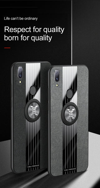 XINLI Stitching Cloth Textue Shockproof TPU Protective Case with Ring Holder, For Vivo V11i / Z3i, For Vivo X9, For Vivo X9 Plus, For Vivo X9s Plus