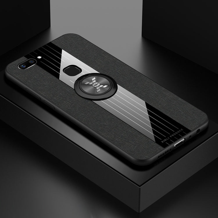 XINLI Stitching Cloth Textue Shockproof TPU Protective Case with Ring Holder, For Vivo X20, For Vivo X21, For Vivo X21i, For Vivo X21UD