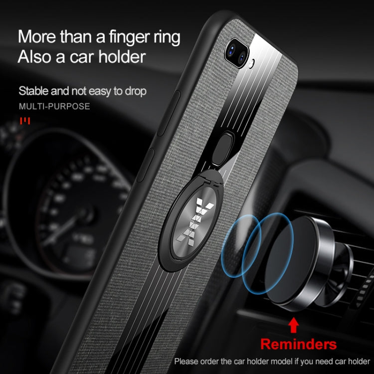 XINLI Stitching Cloth Textue Shockproof TPU Protective Case with Ring Holder, For Vivo X20, For Vivo X21, For Vivo X21i, For Vivo X21UD