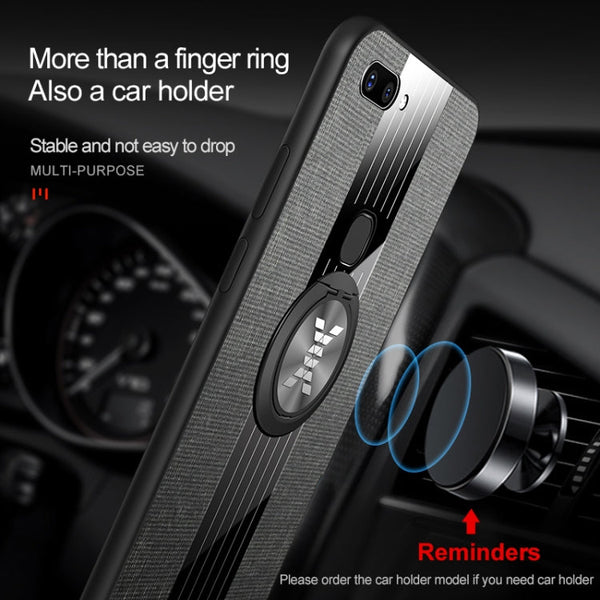 XINLI Stitching Cloth Textue Shockproof TPU Protective Case with Ring Holder, For Vivo X20, For Vivo X21, For Vivo X21i, For Vivo X21UD