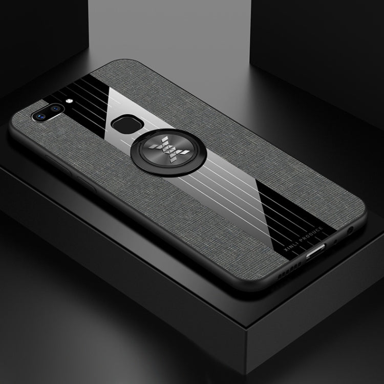XINLI Stitching Cloth Textue Shockproof TPU Protective Case with Ring Holder, For Vivo X20, For Vivo X21, For Vivo X21i, For Vivo X21UD