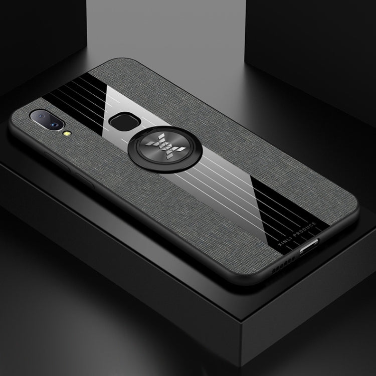 XINLI Stitching Cloth Textue Shockproof TPU Protective Case with Ring Holder, For Vivo X20, For Vivo X21, For Vivo X21i, For Vivo X21UD