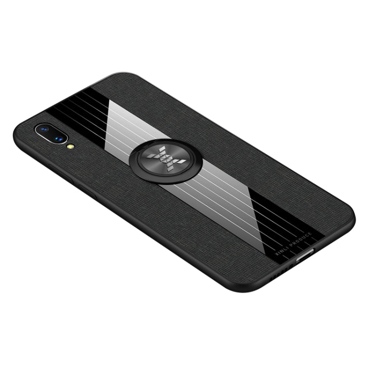 XINLI Stitching Cloth Textue Shockproof TPU Protective Case with Ring Holder, For Vivo X20, For Vivo X21, For Vivo X21i, For Vivo X21UD