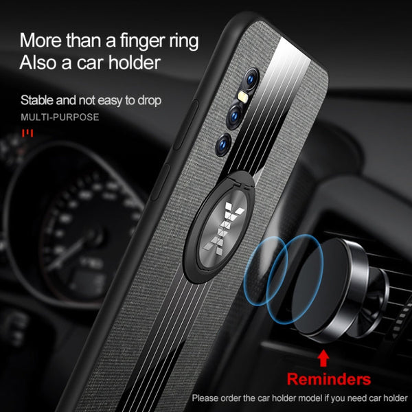 XINLI Stitching Cloth Textue Shockproof TPU Protective Case with Ring Holder, For Vivo X27, For Vivo Y91, For Vivo Y95, For Vivo X23