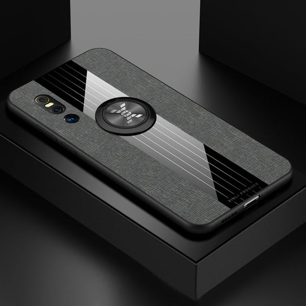 XINLI Stitching Cloth Textue Shockproof TPU Protective Case with Ring Holder, For Vivo X27, For Vivo Y91, For Vivo Y95, For Vivo X23