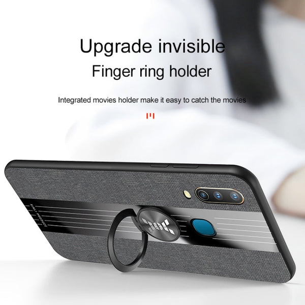 XINLI Stitching Cloth Textue Shockproof TPU Protective Case with Ring Holder, For Vivo Y3 / Y17, For Vivo Y66, For Vivo Y71, For Vivo Y83