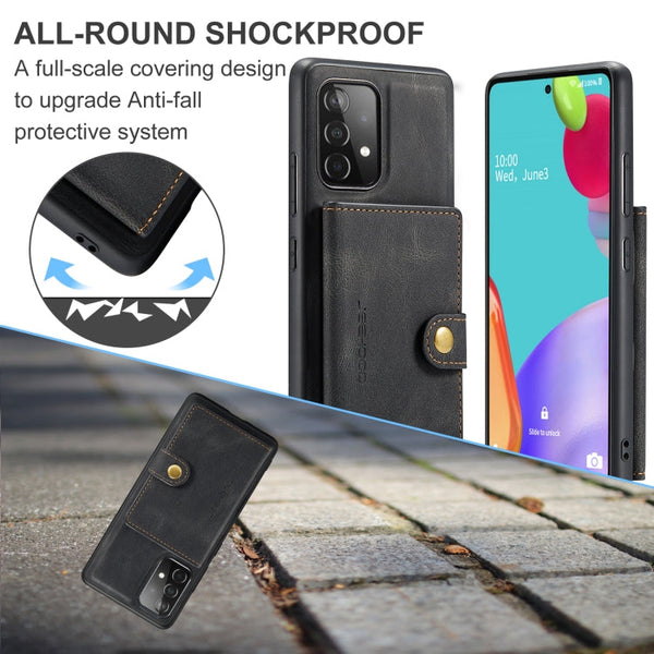 JEEHOOD Retro Magnetic Detachable Protective Case with Wallet & Card Slot & Holder, For Samsung Galaxy A52 5G, For Samsung Galaxy A72 5G, For Samsung Galaxy A42 5G, For Samsung Galaxy A51 5G