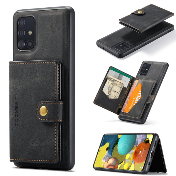JEEHOOD Retro Magnetic Detachable Protective Case with Wallet & Card Slot & Holder, For Samsung Galaxy A52 5G, For Samsung Galaxy A72 5G, For Samsung Galaxy A42 5G, For Samsung Galaxy A51 5G