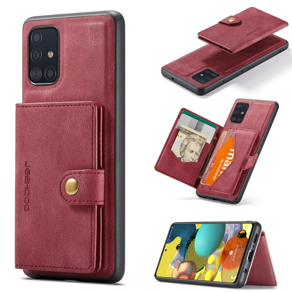 JEEHOOD Retro Magnetic Detachable Protective Case with Wallet & Card Slot & Holder, For Samsung Galaxy A52 5G, For Samsung Galaxy A72 5G, For Samsung Galaxy A42 5G, For Samsung Galaxy A51 5G