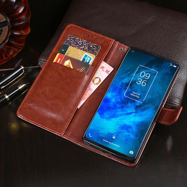 idewei Crazy Horse Texture Horizontal Flip Leather Case with Holder & Card Slots & Wallet, For TCL 10 5G, For vivo X60 Pro+ 5G
