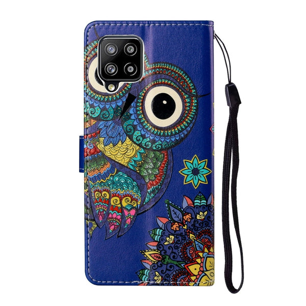 Oil Embossed Coloured Drawing Pattern Horizontal Flip PU Leather Case with Holder & Card Slots & Wallet