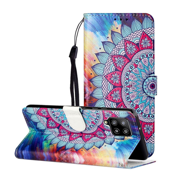 Oil Embossed Coloured Drawing Pattern Horizontal Flip PU Leather Case with Holder & Card Slots & Wallet