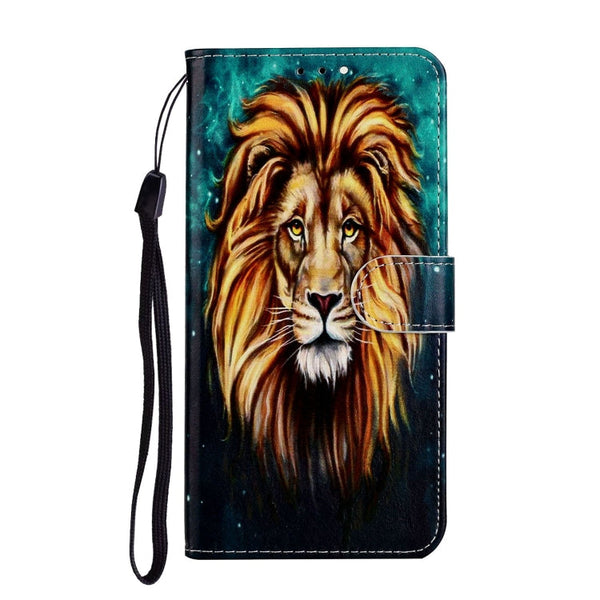 Oil Embossed Coloured Drawing Pattern Horizontal Flip PU Leather Case with Holder & Card Slots & Wallet