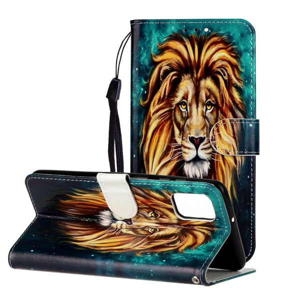 Oil Embossed Coloured Drawing Pattern Horizontal Flip PU Leather Case with Holder & Card Slots & Wallet