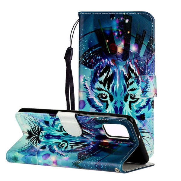 Oil Embossed Coloured Drawing Pattern Horizontal Flip PU Leather Case with Holder & Card Slots & Wallet