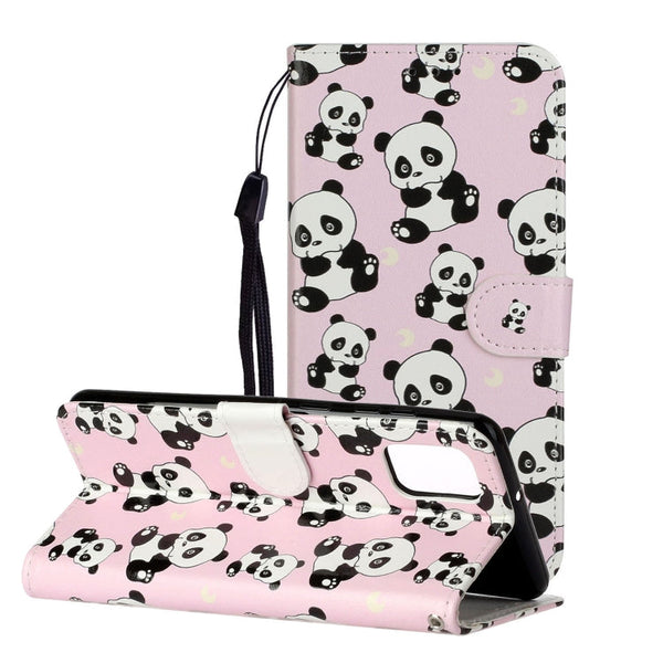 Oil Embossed Coloured Drawing Pattern Horizontal Flip PU Leather Case with Holder & Card Slots & Wallet