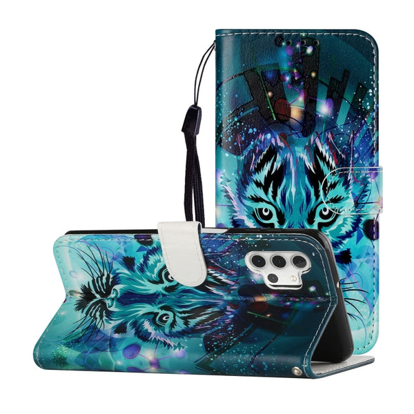 Oil Embossed Coloured Drawing Pattern Horizontal Flip PU Leather Case with Holder & Card Slots & Wallet