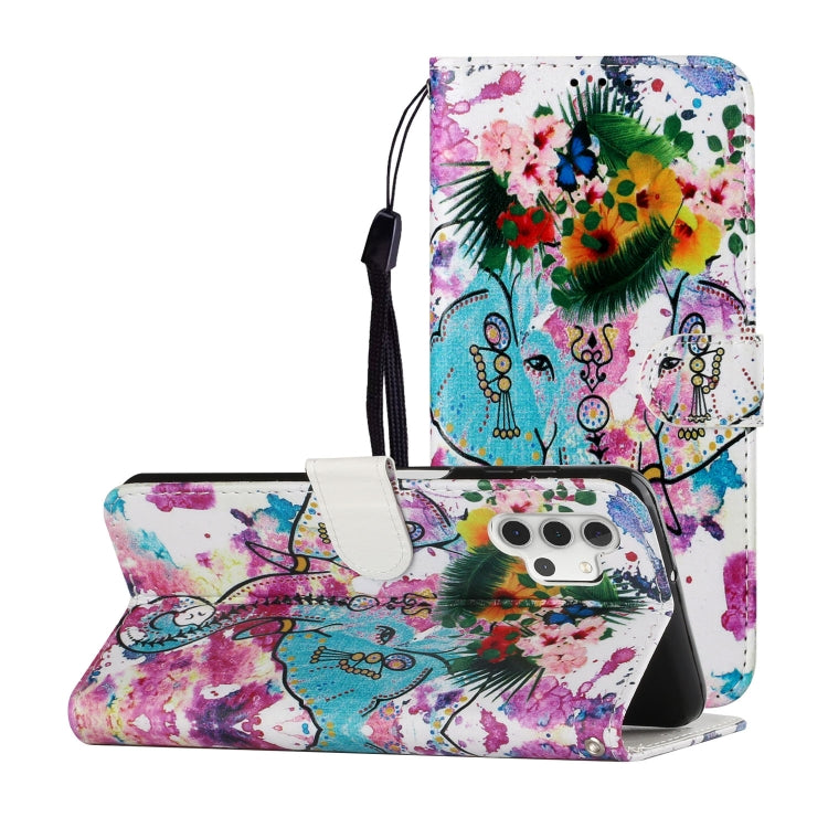 Oil Embossed Coloured Drawing Pattern Horizontal Flip PU Leather Case with Holder & Card Slots & Wallet