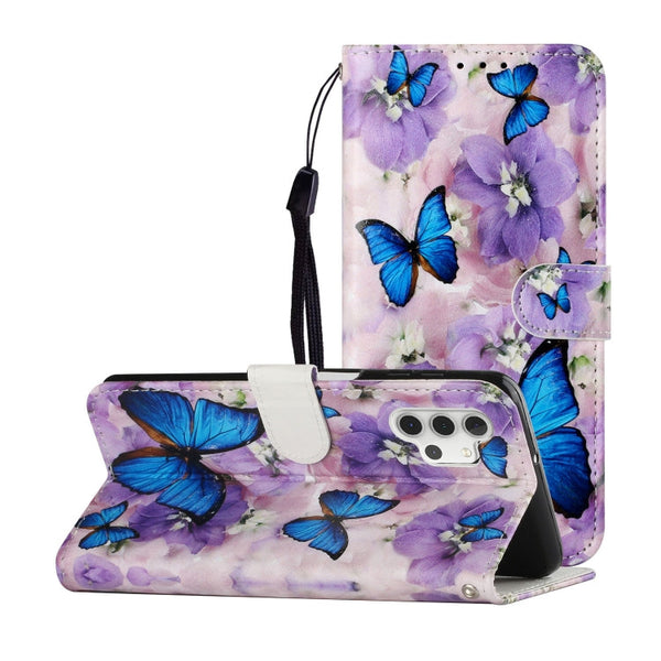 Oil Embossed Coloured Drawing Pattern Horizontal Flip PU Leather Case with Holder & Card Slots & Wallet