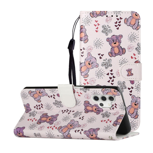 Oil Embossed Coloured Drawing Pattern Horizontal Flip PU Leather Case with Holder & Card Slots & Wallet