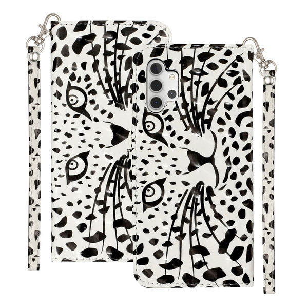 3D Pattern Horizontal Flip PU Leather Case with Holder & Card Slots & Wallet