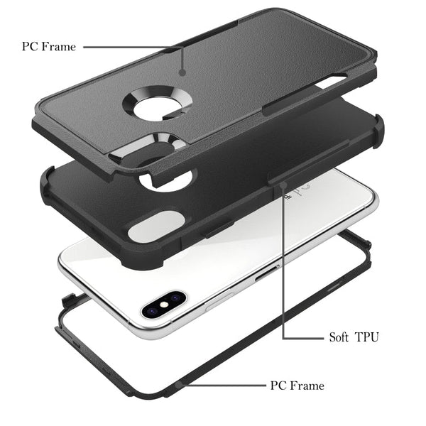 TPU + PC Shockproof Protective Case, For iPhone XS Max