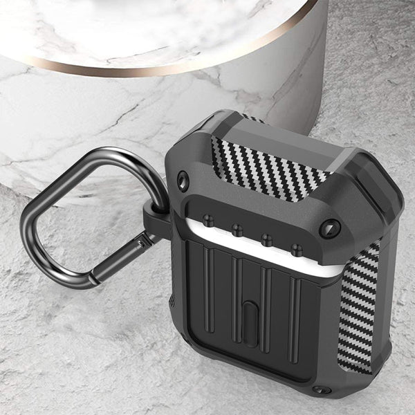 Wireless Earphones Shockproof Carbon Fiber Luggage TPU Protective Case, For AirPods 1/2, For AirPods Pro