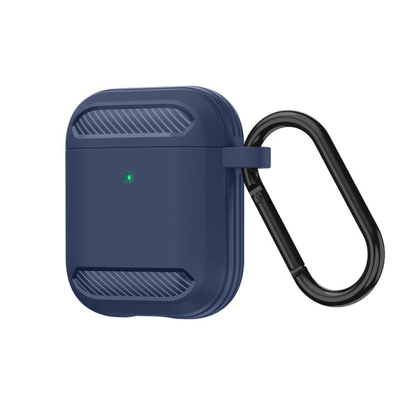 Wireless Earphones Shockproof Carbon Fiber Armor TPU Protective Case, For AirPods 1/2, For AirPods Pro