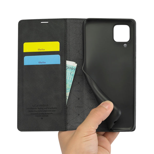 LC.IMEEKE Strong Magnetism Ultra-thin Horizontal Flip Matte TPU + PU Leather Case with Holder & Card Slots & Wallet, For Samsung Galaxy A12, For Samsung Galaxy A52 5G / 4G, For Samsung Galaxy A72 5G / 4G, For SamsungGalaxy A52 5G / 4G