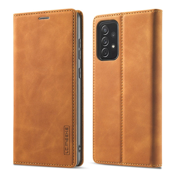 LC.IMEEKE Strong Magnetism Ultra-thin Horizontal Flip Matte TPU + PU Leather Case with Holder & Card Slots & Wallet, For Samsung Galaxy A12, For Samsung Galaxy A52 5G / 4G, For Samsung Galaxy A72 5G / 4G, For SamsungGalaxy A52 5G / 4G