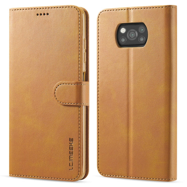 LC.IMEEKE Calf Texture Horizontal Flip Leather Case with Holder & Card Slots & Wallet, For Xiaomi Poco X3 NFC