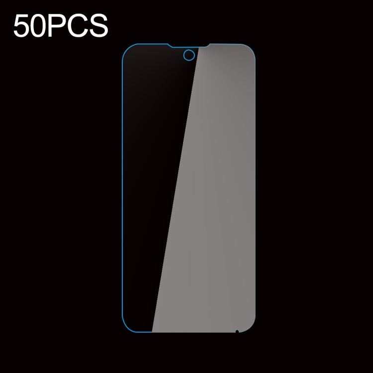50 PCS 0.26mm 9H Surface Hardness 2.5D Explosion-proof Tempered Glass Non-full Screen Film