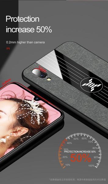 XINLI Stitching Cloth Texture Shockproof TPU Protective Case, For Vivo Y93, For Vivo Y97, For Vivo Z5X