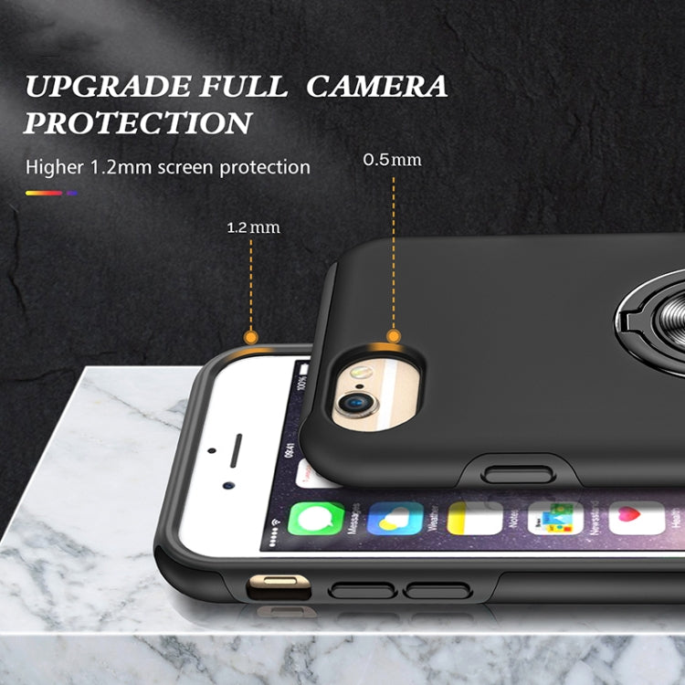 PC + TPU Shockproof Magnetic Protective Case with Invisible Ring Holder, For iPhone 6, For iPhone 6 Plus, For iPhone SE 2022 / SE 2020 / 8 / 7, For iPhone 8 Plus / 7 Plus