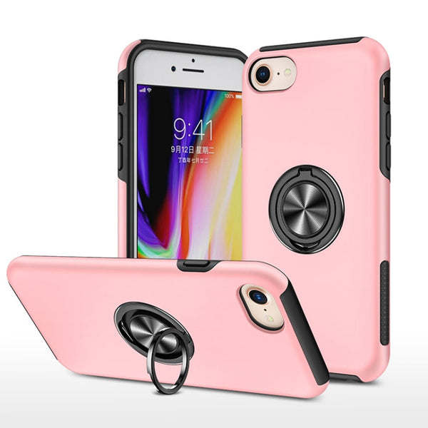 PC + TPU Shockproof Magnetic Protective Case with Invisible Ring Holder, For iPhone 6, For iPhone 6 Plus, For iPhone SE 2022 / SE 2020 / 8 / 7, For iPhone 8 Plus / 7 Plus