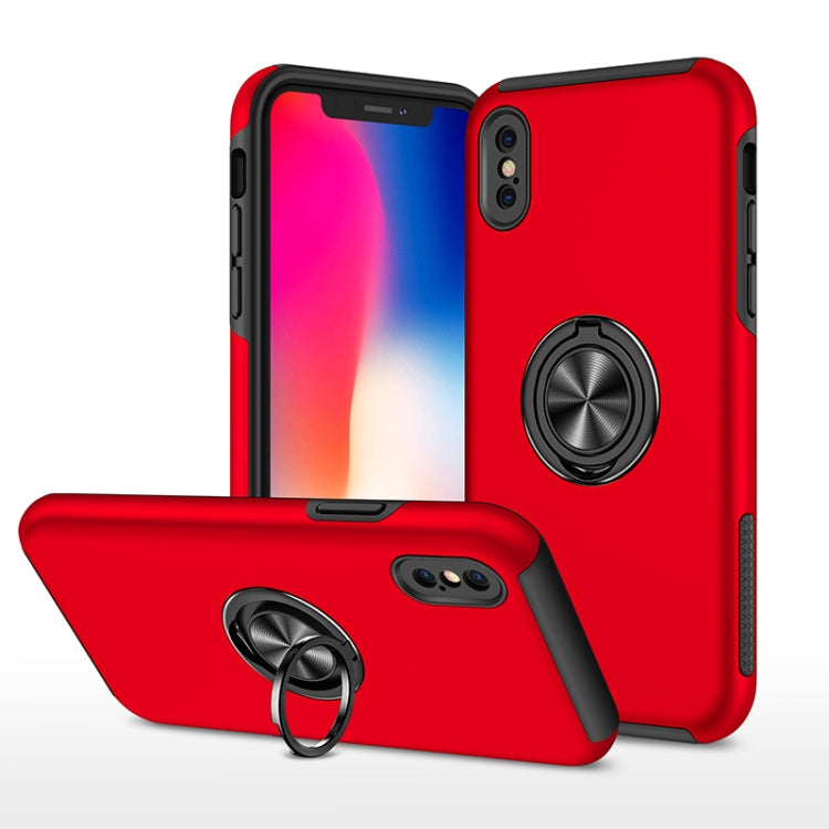 PC + TPU Shockproof Magnetic Protective Case with Invisible Ring Holder, For iPhone XS / X, For iPhone XR, For iPhone XS Max, For iPhone 11