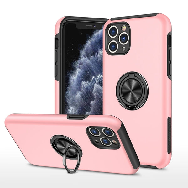 PC + TPU Shockproof Magnetic Protective Case with Invisible Ring Holder, For iPhone 11 Pro, For iPhone 11 Pro Max, For iPhone 12 mini, For iPhone 12