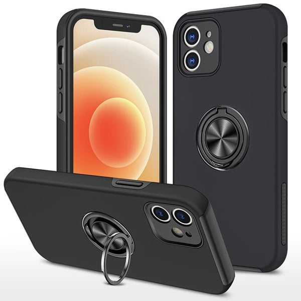 PC + TPU Shockproof Magnetic Protective Case with Invisible Ring Holder, For iPhone 11 Pro, For iPhone 11 Pro Max, For iPhone 12 mini, For iPhone 12