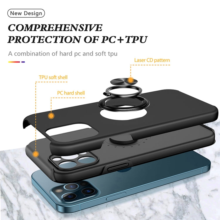 PC + TPU Shockproof Magnetic Protective Case with Invisible Ring Holder, For iPhone 12 Pro, For iPhone 12 Pro Max