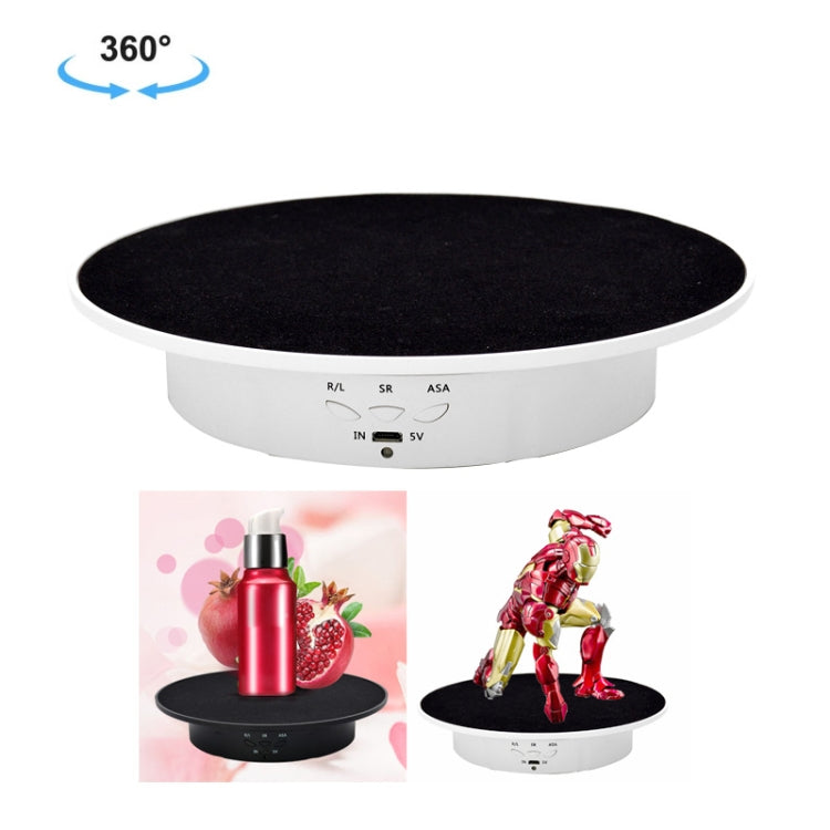 20cm USB Electric Rotating Turntable Display Stand Video Shooting Props Turntable for Photography, Load: 8kg