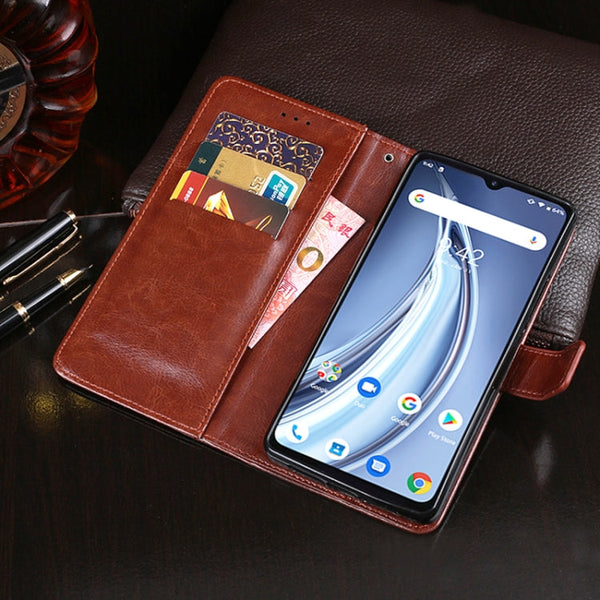 idewei Crazy Horse Texture Horizontal Flip Leather Case with Holder & Card Slots & Wallet