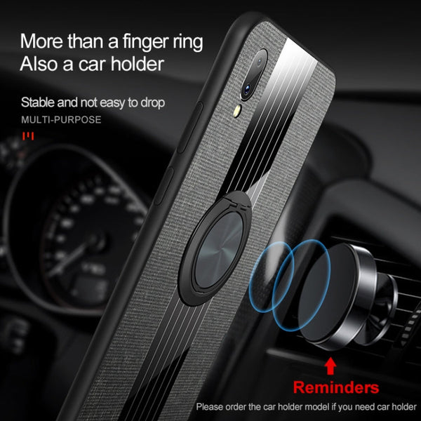 XINLI Stitching Cloth Texture Shockproof TPU Protective Case with Ring Holder, For Vivo Y97, For Vivo Z5X