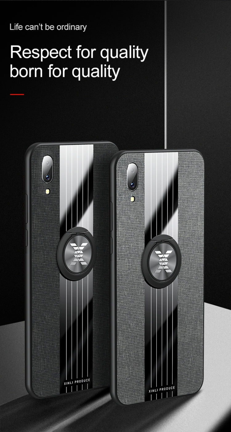 XINLI Stitching Cloth Texture Shockproof TPU Protective Case with Ring Holder, For Vivo Y97, For Vivo Z5X
