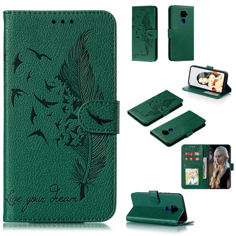 Feather Pattern Litchi Texture Horizontal Flip Leather Case with Holder & Wallet & Card Slots, For Huawei Mate 30, For Huawei Mate 30 Pro, For Huawei Mate 30 Lite / nova 5i Pro, For Xiaomi Redmi Note 8
